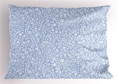 blue and white pillow shams